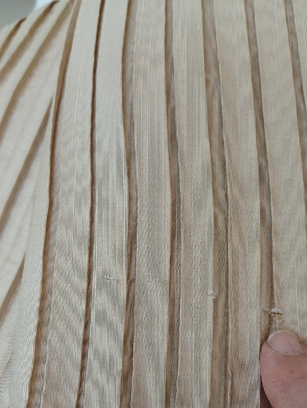 Pleated King Bedskirt In Rich Beige - Picture 7 of 9